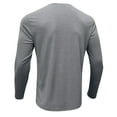 thumbnail image 6 of Mens T Shirts with Pocket Cotton Long Sleeve T-Shirts Boys Casual Solid Color Pullover Button Crewneck Basic Athletic Tees Tops, 6 of 7