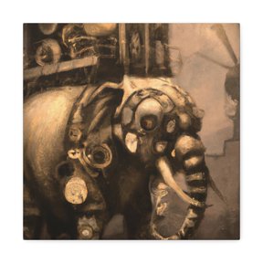 The Majestic Steam Elephant - Canvas