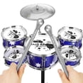 thumbnail image 3 of OULII Jazz Drum Set For Drum Kit Playset With Stool Educational Musical Instrument For Present For Young Musicians, 3 of 7