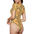 thumbnail image 3 of The Xecao Cartoon Squirrel Women's Crew Neck Body Suit, a short-sleeved bodysuit and basic swimsuit, both comfort and style for dating and daily life, 3 of 9