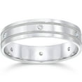 thumbnail image 1 of Mens 14K White Gold Diamond Wedding Anniversary Band, 1 of 1