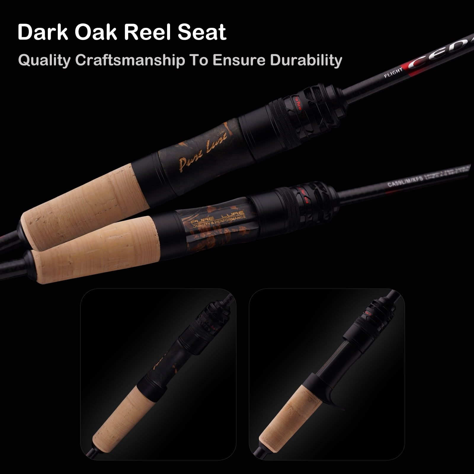 PURELURE NEW CEDAN Solid Tip Bass Rod 36T Carbon Casting Spinning Fishing Rods Baitcasting 2.5g-12g Fast Trout Rod Perch Rod