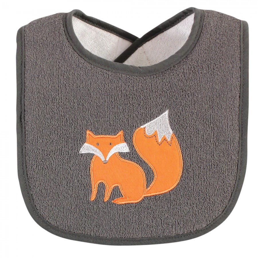 Hudson Baby Infant Boy Cotton Terry Drooler Bibs with Fiber Filling, Boy Woodland, One Size