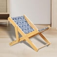 thumbnail image 4 of Cat Hammock Bed Floor Standing Cat Lounge Chair for Bunny Rabbit Indoor Cats Blue Color Canvas, 4 of 8