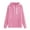 Pink, variant on Women's Plus Size Solid Color Drawstring Hooded Sweatshirt,Autumn Winter Fashion Thermal Plush Oversized Pullover with Pockets,Casual Streetwear Loungewear Top for Daily Wear,Holiday Outfits Black L