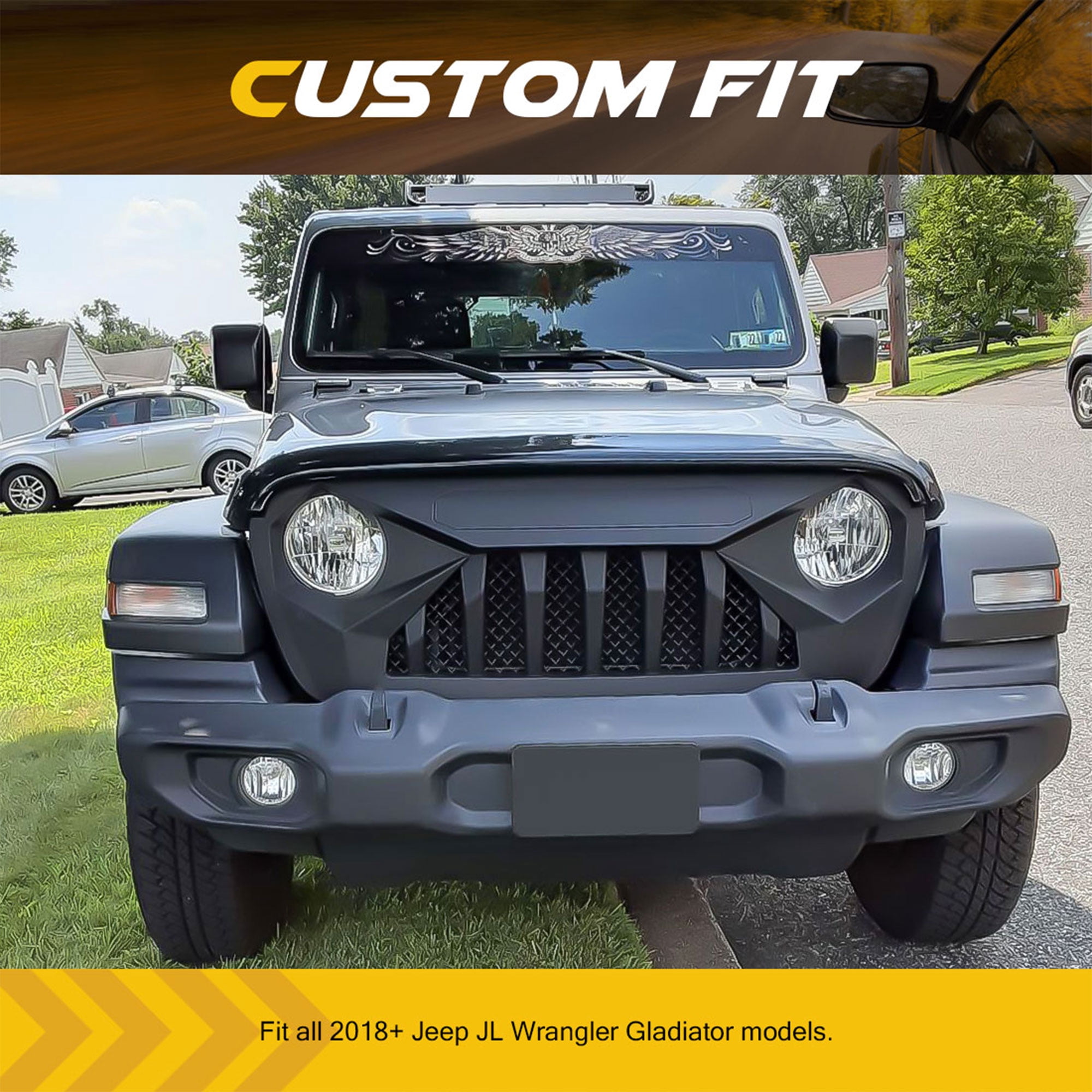 AMERICAN MODIFIED Demon Grille for 2018+ Wrangler JL & 2020+ Gladiator JT