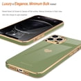 thumbnail image 4 of iPhone 12 Pro Case for Girl Women Cute Love-Heart Luxury Bling Plating Soft Back Cover Raised Full Camera Protection Bumper Silicone Shockproof Phone Case for iPhone 12 Pro, Light Green, 4 of 14