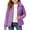 Purple, variant on Cethrio Girls Puffer Jackets Size 7-8, Casual Long Sleeve Zip up Lightweight Winter Outerwear Pink