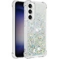 thumbnail image 3 of Case for Samsung Galaxy S23 FE Case Glitter Liquid Cute Clear Phone Case Floating Quicksand Shockproof Protective Bumper Soft TPU Case for Samsung Galaxy S23 FE Love Sliver YB, 3 of 7