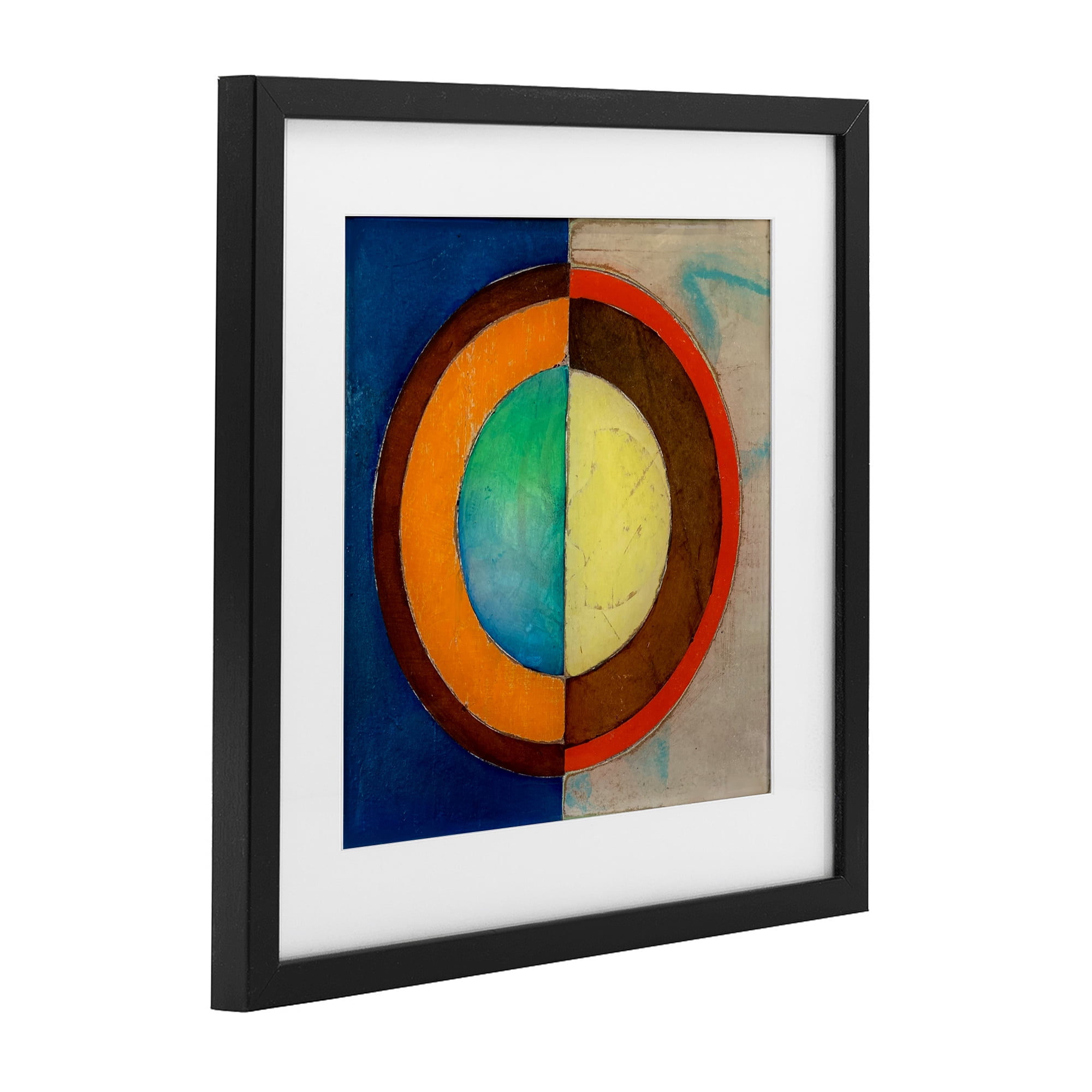 Stupell Industries Bright Vertical Circle Symmetry Black Framed Print Under Glass, design by Matthew Finger