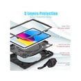 thumbnail image 5 of Case for iPad 10th Generation 2022 10.9 Inch Model A2696 A2757 A2777, Rugged Heavy Duty Shockproo cover with Pencil Holder/360 Degree Kickstand/Hand Grip/Shoulder Strap, 5 of 7