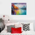 thumbnail image 4 of COMIO Hand Painted Modern Oil Painting on Canvas Large Abstract Wall Art Colorful Artwork Living room Bedroom Dining Room Wall Decor Ready to Hang 20x16in, 4 of 4