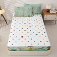 thumbnail image 4 of Erosebridal Bird Branch Zipper Queen Comforter Set with Fitted Sheet and 2 Pillowcases,Floral Tree Zipper Bedding Set For Girls,Polkadot Reversible,4pcs, 4 of 7