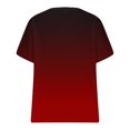 thumbnail image 5 of Cotton Plus Size T Shirt for Women Graphic Loose V Neck Top July 4th Print Short Sleeve L-5X Casual Large Tee (XX-Large, Red 01), 5 of 5