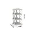 thumbnail image 3 of 4-Tier Shoe Rack for Small Spaces - Narrow Entryway Shoe Storage Cabinet for Bedroom, Closet, or Hallway, 3 of 6