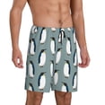 thumbnail image 2 of Sikiie Penguin Mens Pajama Shorts, Lightweight Lounge Pant with Pockets Soft Sleep Pj Shorts for MenMedium, 2 of 6