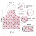 thumbnail image 7 of Pioneer Flower Floral Print Pattern Apron-Garden Aprons for Women with Pockets-Cotton Linen Waterproof Kitchen Cooking Gardening Aprons Adjustable for Kitchen,Cooking,BBQ and Salon 33x27 Inch, 7 of 7