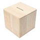 thumbnail image 1 of Hucha cuadrada de madera con diseño minimalista, 10 x 10 x 10 cm, 1 of 1