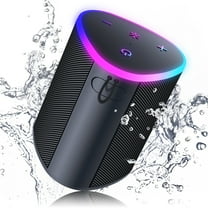 VEATOOL Portable Bluetooth Speaker, IPX5 Waterproof,  Stereo Sound, 12H Playtime, Bluetooth 5.3, RGB Lights, Outdoor Speaker