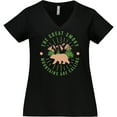 thumbnail image 3 of Inktastic The Great Smoky Mountains Are Calling Women's Plus Size V-Neck T-Shirt, 3 of 5