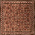thumbnail image 1 of Ahgly Company Indoor Square Oriental Brown Industrial Area Rugs, 6' Square, 1 of 4