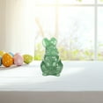 thumbnail image 3 of Mecorevxz 1.5'' Hand Carved Gemstone Crystal opalite Rabbit Bunny Animal Figurine Animal Carving Suitable for Easter Decorations(Green), 3 of 7