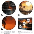 thumbnail image 3 of Designart Sunset Wall art, Reflecting on Sunset in the Dominican , sunset Large Wall art decor, Orange Nautical & Coastal Canvas wall art, 20x12 inches, 3 of 5