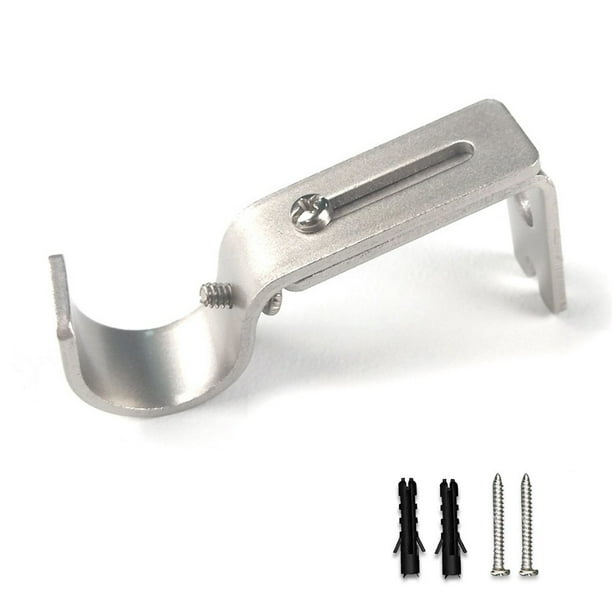 Gerich Metal Curtain Rod Brackets set for Drapery Rod Poles with Screws