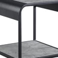 thumbnail image 3 of Mesa auxiliar Benzara Ish de 21 pulgadas, madera moderna, gris y negro, 3 of 5