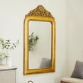 thumbnail image 2 of DecMode 36" x 60" Gold Intricately Carved Acanthus Floral Wall Mirror, 2 of 9