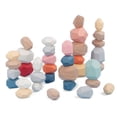 thumbnail image 2 of Rompecabezas de colores, piedras apiladas, música, juguetes de madera para niños y accesorios., 2 of 5