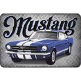 thumbnail image 1 of Placa de Metal Vintage de hierro, motores Mustang, pintura Rectangular, decoración de pared, 40x30cm, 1 of 9