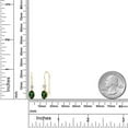 thumbnail image 6 of Gem Stone King 14K Yellow Gold Emerald Envy Mystic Topaz and Lab Grown Diamond Earrings for Women | 1.73 Cttw | Gemstone November Birthstone | Oval 7X5MM, 6 of 6