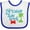 White and Royal, variant on Inktastic Life is Better at the Beach Crab and Palm Tree Boys or Girls Baby Bib