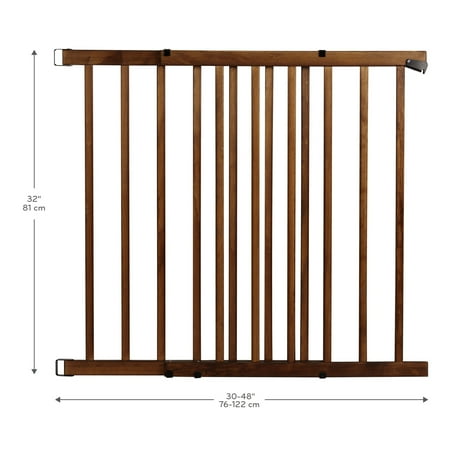 Evenflo Walk-Thru Top Of Stairs Baby Gate (Farmhouse Collection), Fits Openings 30 - 48 in. Wide