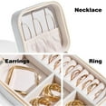 thumbnail image 3 of Mother's Day Jewelry Box with Imitation Metal Zipper, Compact Design for Rings, Earrings, Bracelets Storage, 3 of 6