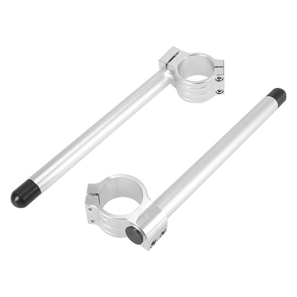 Riwesomey 1 par de manillares de motocicleta, barra de manillar ajustable, reemplazo de aleación de aluminio extraíble, tubo de horquilla de montar, Accesorios para motos Plata Riwesomey VI017331-02B