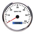 thumbnail image 2 of 110mm Tachometer Gauge with 7 Color Backlight, DC 9-32V 6000RPM Boat Tachometer Hour Meter for Truck Tractor Trailer Car RV, 2 of 7