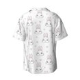 thumbnail image 7 of Picia Heart Rabbit Men's Linen Shirts Short Sleeve Cuban Beach Shirts Casual Shirts Button Down Shirt for Men Beach Summer Wedding Shirt-3X-Large, 7 of 7
