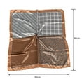 thumbnail image 2 of Odeerbi Silk Head Scarf for Women 35In Imitation Big Square Scarf Big Flower Turban Shawl Khaki, 2 of 2