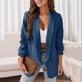 thumbnail image 2 of Aboser Long Blazers for Women Business Casual Suit Jackets Slimming Long Sleeve Blazer Jacket One Button Lightweight Cardigan Work Office Outerwear, 2 of 9
