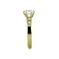 thumbnail image 4 of Women's Stainless Steel 316, 1.25 Carat Zirconia Gold Plated Engagement Ring Size 7, 4 of 5