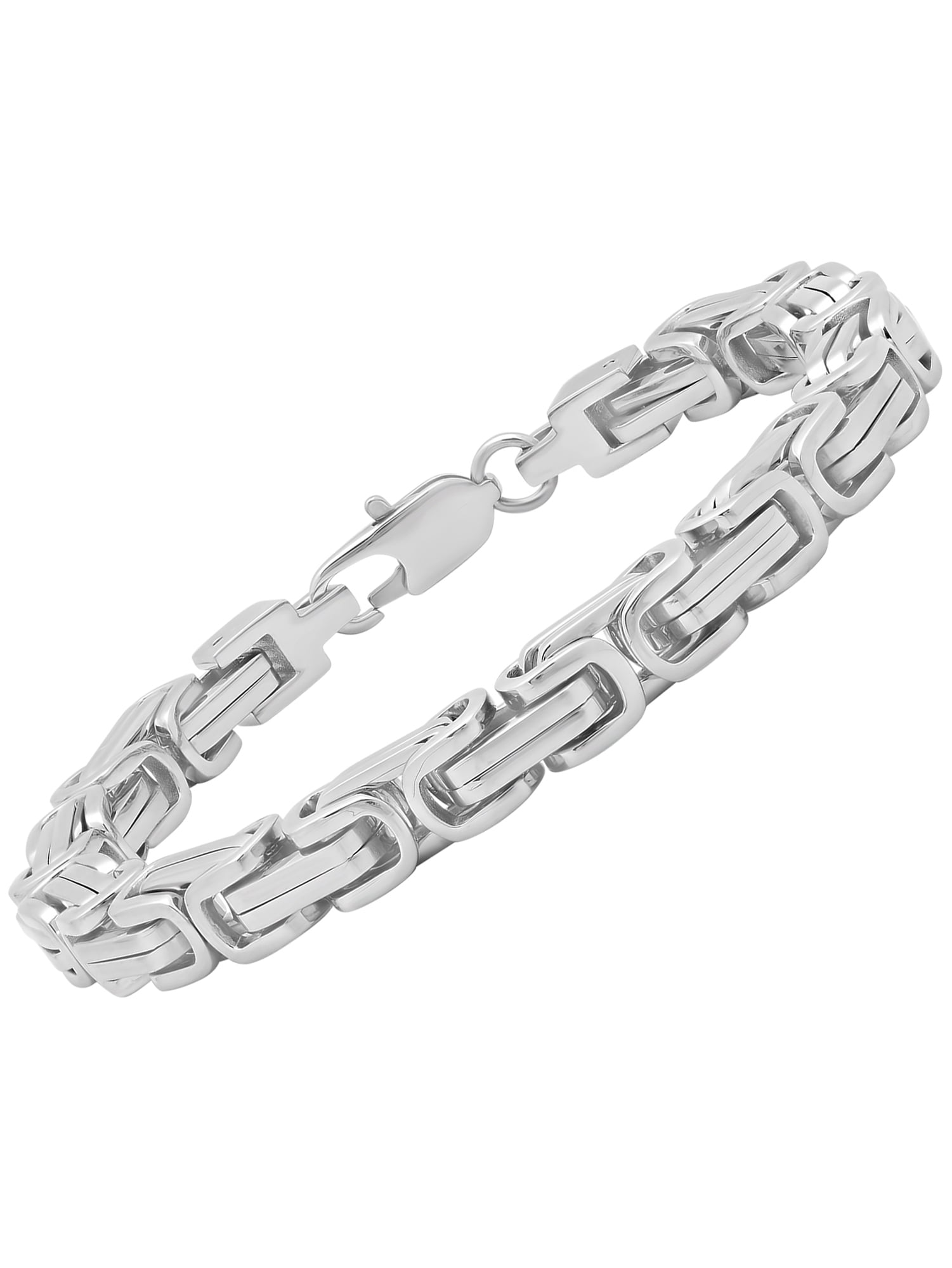 steel nation jewelry men's stainless steel 8mm byzantine chain mens