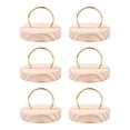 thumbnail image 4 of 6 piezas de aros florales de metal para boda, corona de macramé con soporte de madera para cumpleaños Dia 5cm, 4 of 9
