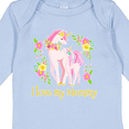 thumbnail image 4 of Inktastic I Love My Mommy Unicorn with Pink and Yellow Flowers Boys or Girls Long Sleeve Baby Bodysuit, 4 of 5