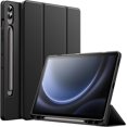 thumbnail image 1 of Étui pour Samsung Galaxy Tab S9 FE+ / S9 FE Plus 12.4 Pouces avec Support pour S Pen, Support de Tablette en TPU Souple Tri-Fold, Supporte la Charge S Pen, Réveil/sommeil Automatique (Noir), 1 of 4