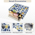 thumbnail image 5 of Flowers in Grids Corduroy Tote Bag Handbag Large Messenger Bag Shoulder Crossbody Zipper Bag Purse, 5 of 8
