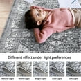thumbnail image 7 of Yesfashion Carpets Area Rugs Washable 2*6 Long Runner Rug Non-Slip Bedsides Rug Runner Vintage Rug Soft Floral Print Rug Indoor Rug for Hallway Laundry,Gray grey 2*6ft, 7 of 7