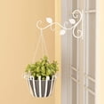 thumbnail image 6 of 2Pcs Hanging Plant Bracket 12in Metal Wrought Iron Planter Hooks Wall Mounted Decorative Hanger Hook for Hanging Indoor Outdoor Planter Flower Pot Bird Feeder Wind Chime Lanterns,black,F129525, 6 of 6