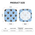 thumbnail image 6 of Easygdp french Bulldog Face Square Chair Cushion Cover Stretch Chair Seat Covers Removable Washable for Hotel, Bedroom, Office, 6 of 9